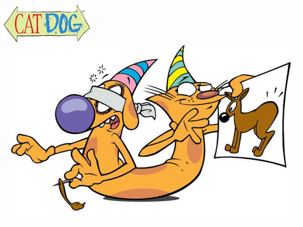 Catdog nickelodeon cartoons retro cartoons animated
